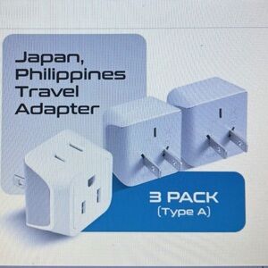 Travel Adapter Type A (3-Pack) Japan, Philippines by Ceptics